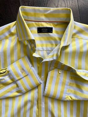 Eton - all cotton stripe dress shirt Size 40 (15 3/4”neck)